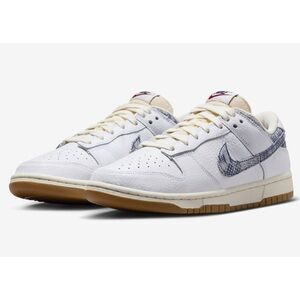 Nike Dunk Low Washed Denim White Blue Sneakers Sz 8.5M